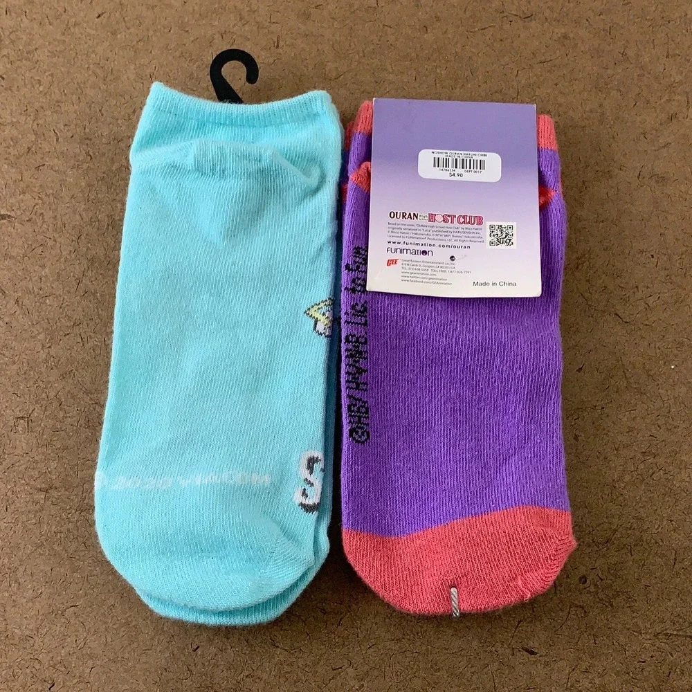 Hot Topic Women's One Size SpongeBob‎ Ouran Host Club Graphic No Show Socks NWT